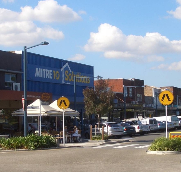 Commercial buildings in Revesby Town Centre, NSW